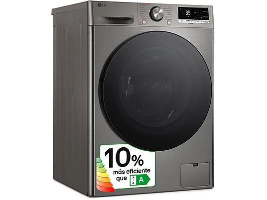 Lavadora carga frontal - LG F4WR7009AGS, Serie 700, 9 kg, 1400 rpm, 14 Programas, AI Direct Drive™, TurboWash™360˚, Inox