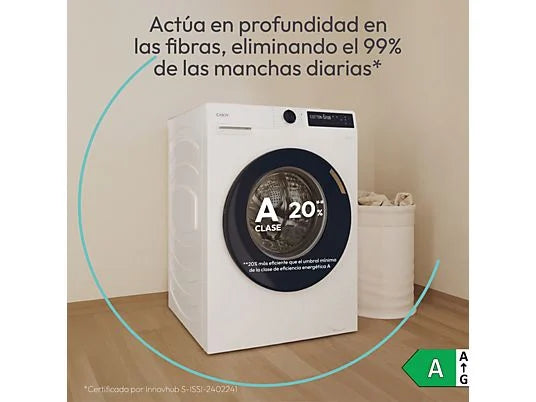 Lavadora carga frontal - Candy BR 412BL8-S, ProWash 500, 12 kg, 1400 rpm, 16 Programas, Motor Inverter, Wi-Fi, Blanco