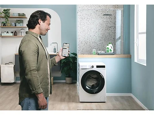 Lavadora carga frontal - Candy BR 412BL8-S, ProWash 500, 12 kg, 1400 rpm, 16 Programas, Motor Inverter, Wi-Fi, Blanco