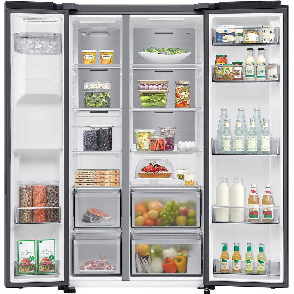 Frigorífico americano - Samsung Bespoke AI RS70F64KETEF, All Around Cooling, No Frost, 178.4 cm, 640 l, Dispensador agua y hielo, Inox