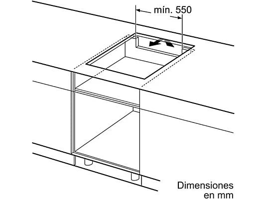 Placa modular - Bosch PXY675DC1E, Inducción, 2 zonas, 23 cm, Negro