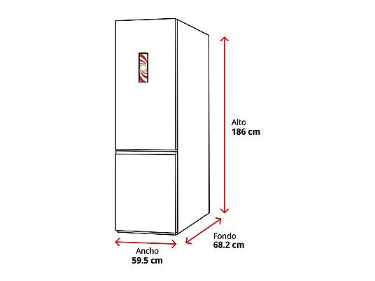 Frigorífico combi - LG GBV21NCDSW, No Frost, 186 cm, 344 l, DoorCooling™, FRESHConverter™, Blanco
