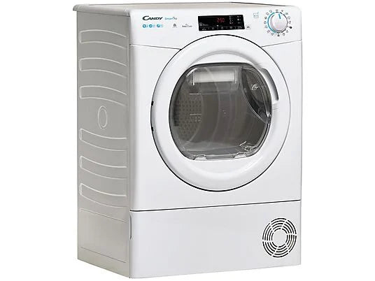 Secadora bomba de calor - Candy Smart Pro CSOE H9A2TE-S, 9kg, 15 programas, Wi-Fi, Función anti-arrugas, Blanco