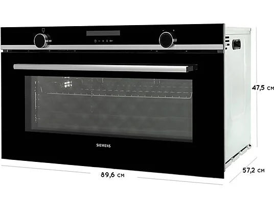Horno - Siemens VB558C0S0, Multifunción, 85 L, Integrado, 90 cm, Precalentamiento rápido, Display LCD